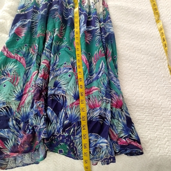 Melissa Odabash Caroline V Neck Bottom Down Boho Maxi Dress Sz M - Picture 12 of 12